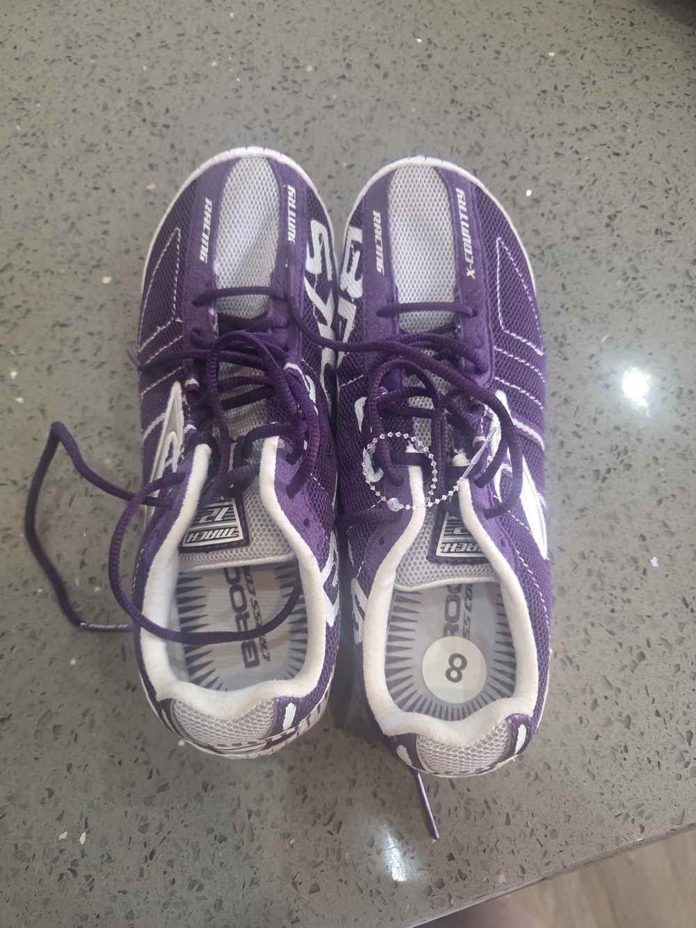 Brooks Women's Purple and White X- Country Athletic Running Shoes
